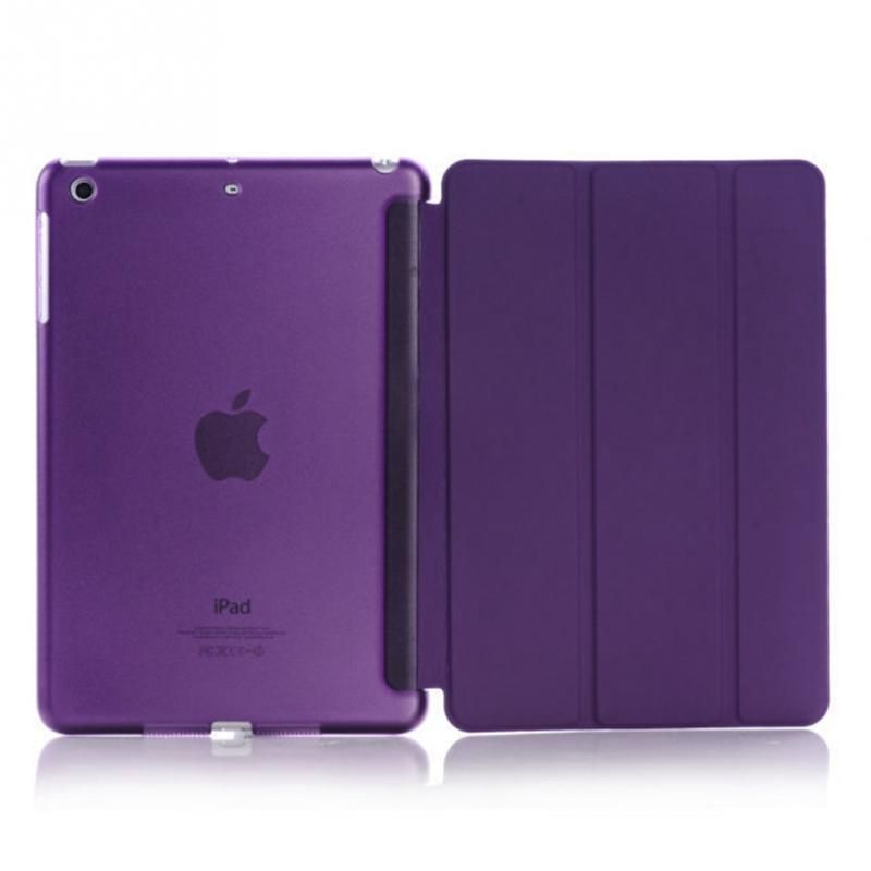 For Apple iPad 5th 6th Gen 2017 and 2018 9.7  Magnetic Leather Smart Cover Case Air 1 Air 2 Auto Sleep/Wake Hard Back Cover Lightweight Stand Case