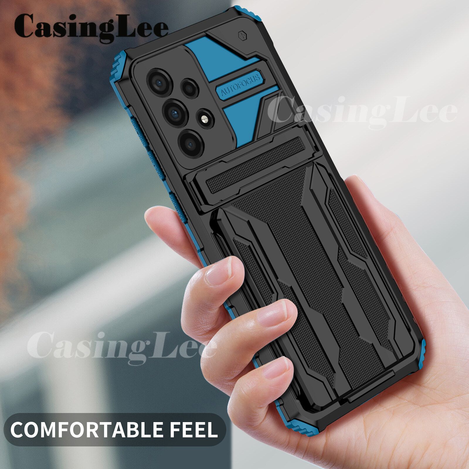 Luxury Armor Protect Phone Case for Samsung Galaxy A33 Case Wallet Card Slot Case Back Cover Soft Silicone Hard PC Hybrid Funny Cases Galaxy A33