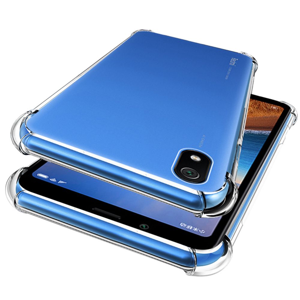 For Xiaomi Redmi 7A Transparent Soft Gel TPU Reinforced Corners Cushion Bumper Shockproof Drop Protection Case Cover