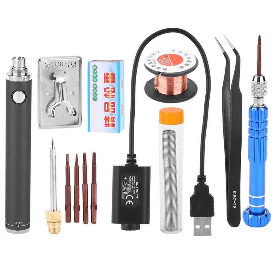 Mini USB Soldering Iron Kit 5V Anti-Oxidation Portable Rechargeable Pen