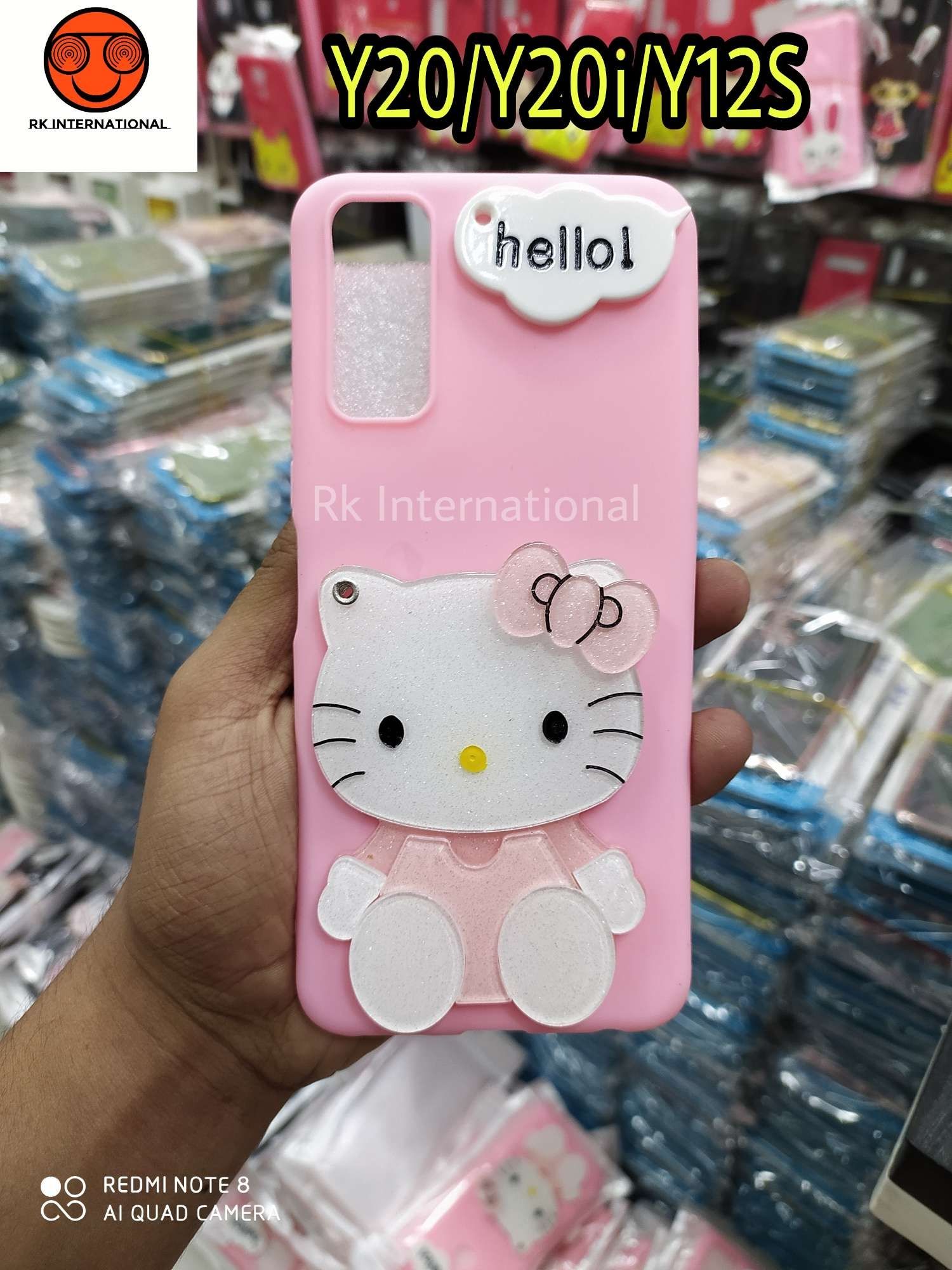 For Vivo Y20/Y20I/Y12S Hello Kitty Mirror Case Back Cover - Camera