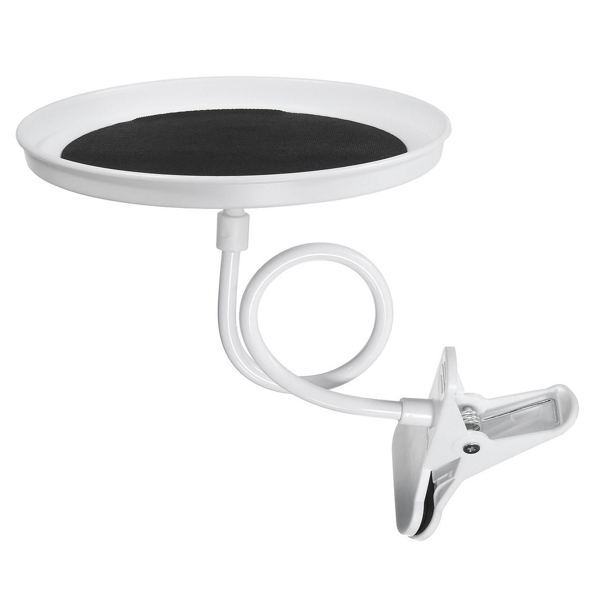 Car Clip Swivel Mount Holder Travel Drink Mobiles Cup Coffee Table Stand Food Tray White - White