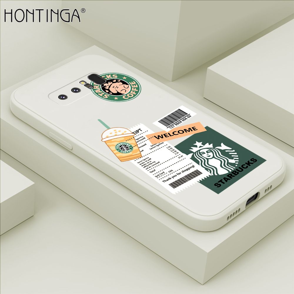Hontinga for Samsung Galaxy Note 8 Case Cartoon Popularity Phone Case Soft Square Edge Silicone Cases Full Lens Cover Shockproof Protection Cover
