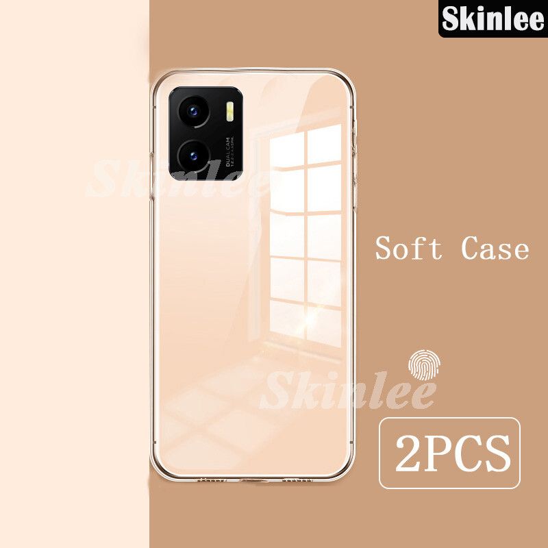 2Pieces case VIVO Y15S Back Cover Soft Clear Transparent Full Protector Clear Back Cover VIVO Y15S Phone cases