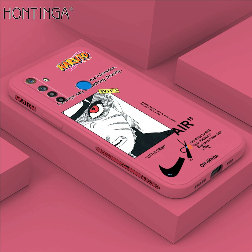 Hontinga for Realme 5 5i 5S 6i Case Side Design New Anime Naruto for Boys Back Cover Soft Square Edge Pattern Liquid Silicone Trend Phone Cases