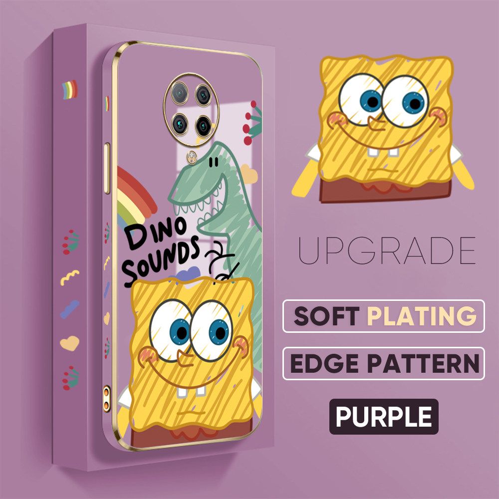 TA for Redmi K30 Pro / Xiaomi Poco F2 Pro / Pocophone F2 Pro / K30 Pro ZooM Back Cover + Free Lanyard Sponge Dinosaur Luxury 6D Plating Case Side Pattern Soft Silicone Square Phone Cases