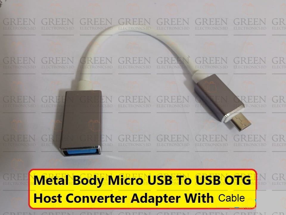 Metal Body Micro USB To USB OTG Host Converter Adapter With Cable For Xiaomi Redmi Note Huawei Android Tablet Mobile Smart Phone USB Mouse Keyboard Joystick