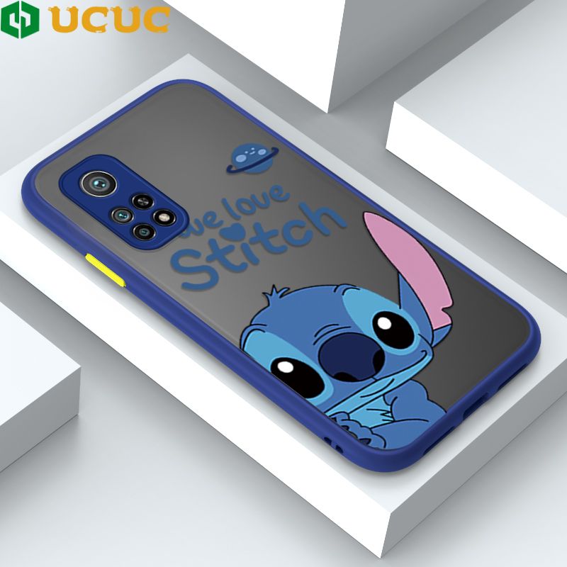 UCUC for Xiaomi 10T Pro / 10T Back Cover Peeping Stitch Frosted Transparent Hard Phone Case Thin Shockproof Full Cover Camera Protect Case