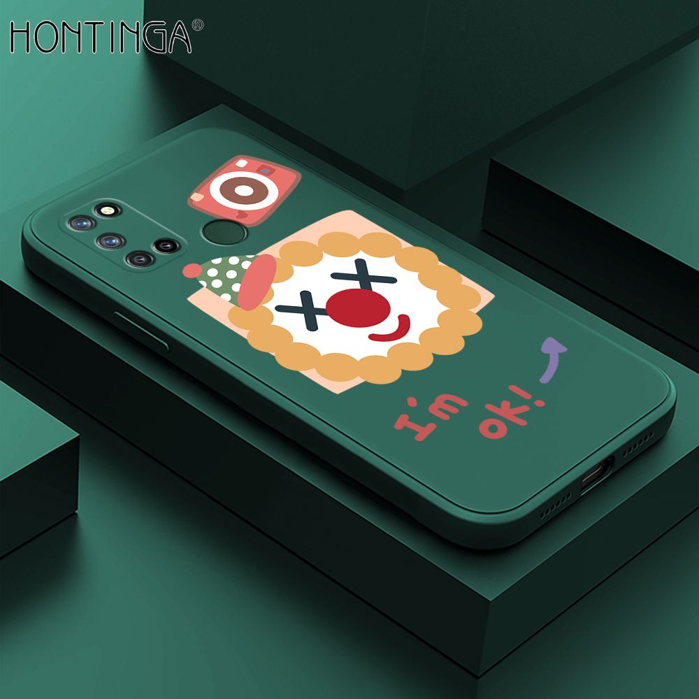 Hontinga for Realme 7I C17 Case New Cartoon Joker Phone Case Phone Case Soft Square Edge Silicone Cases Full Lens Cover Shockproof Protection Cover