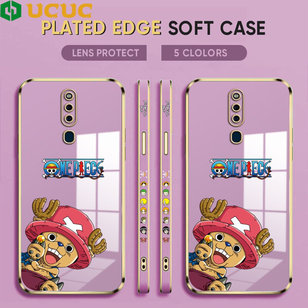 UCUC for OPPO F11 Case Creative Cartoon Chopper Luxury 6D Plating Soft Casing Silicone Ultra Thin Phone Cover