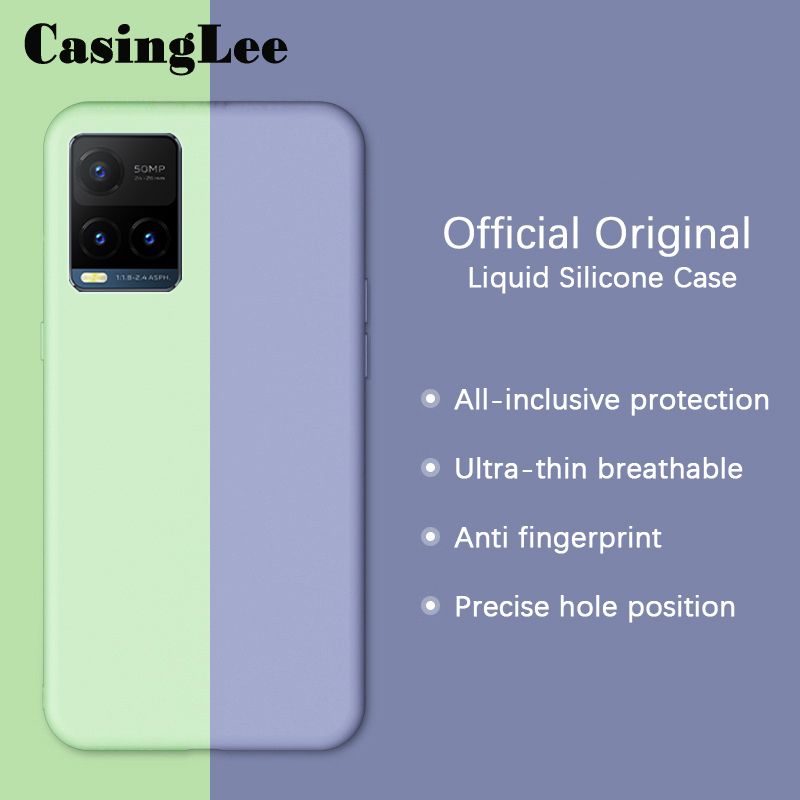 Casinglee For VIVO Y21S Case Soft Silicone Cover Environmentally Silicone Back cover VIVO Y21S Phone Cases For girls and Boys