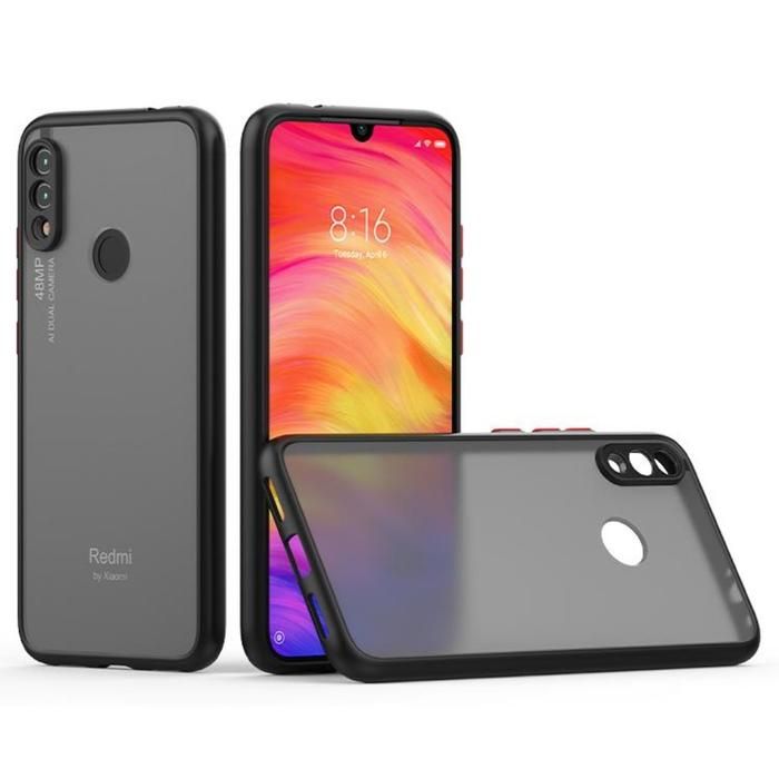 For Xiaomi Redmi Note 7 / Note 7 Pro Luxurious Translucent Smoky Matte Shockproof Back Cover Case - Phone Back Cover