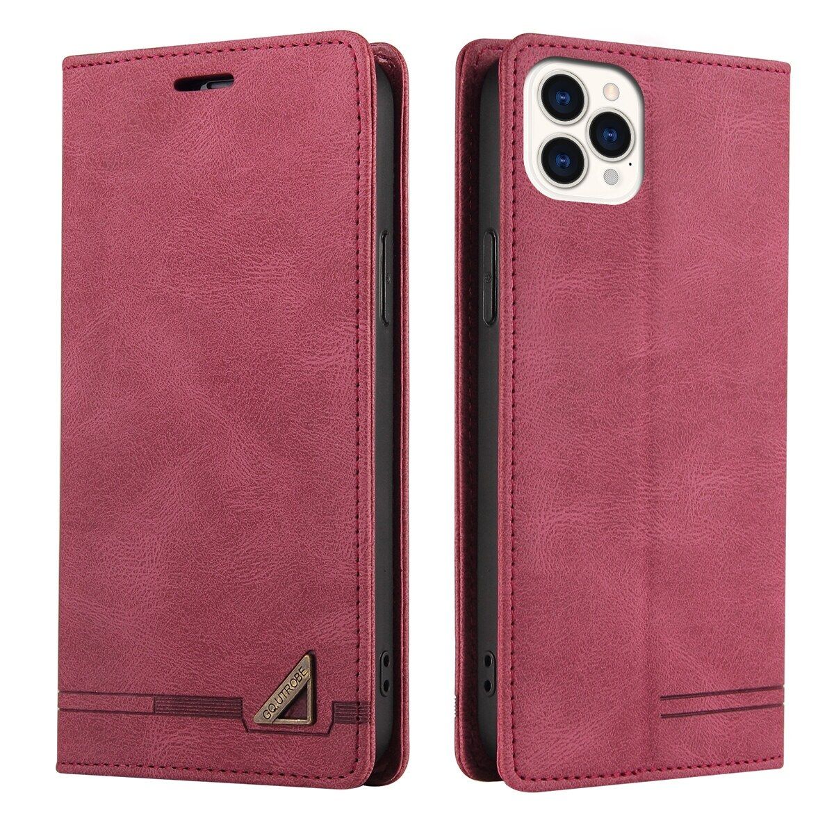 Retro Leather Wallet Foldable Built-in Card Slot and Magnetic Closure Protective Cover For iPhone 13 Pro Max Phone Cover Case