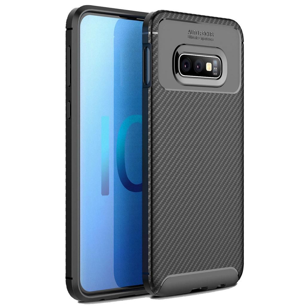 For Samsung Galaxy S10 Lite Case Soft Back Cover Anti-knock TPU Bumper Carbon Fiber Phone Case