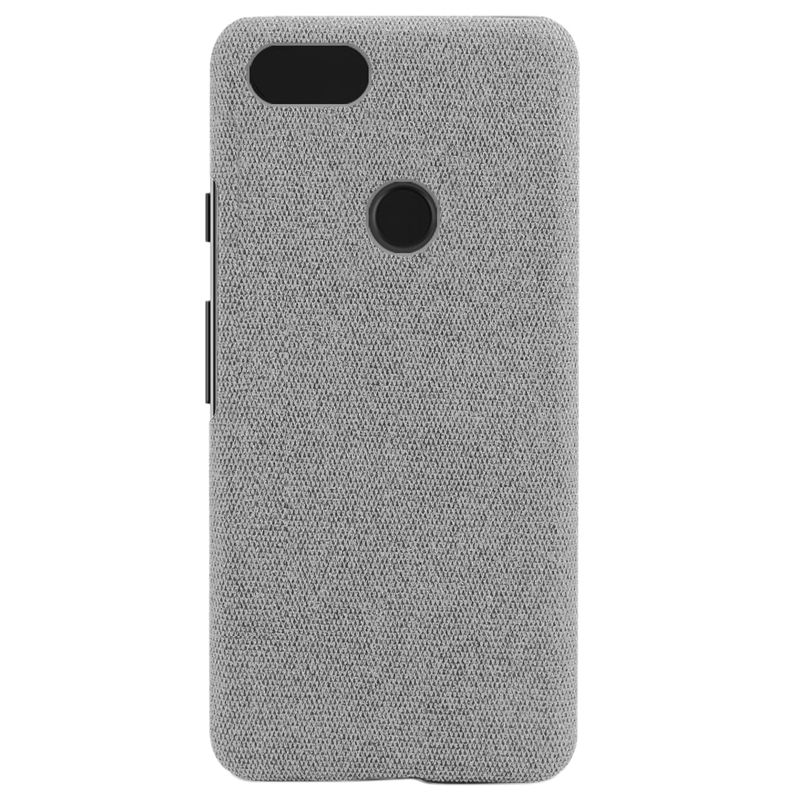 Phone Shell Cloth Leather Case Pattern Leather Case Anti Drop Protective Cover Suitable for Google Pixel 3(Light Grey)