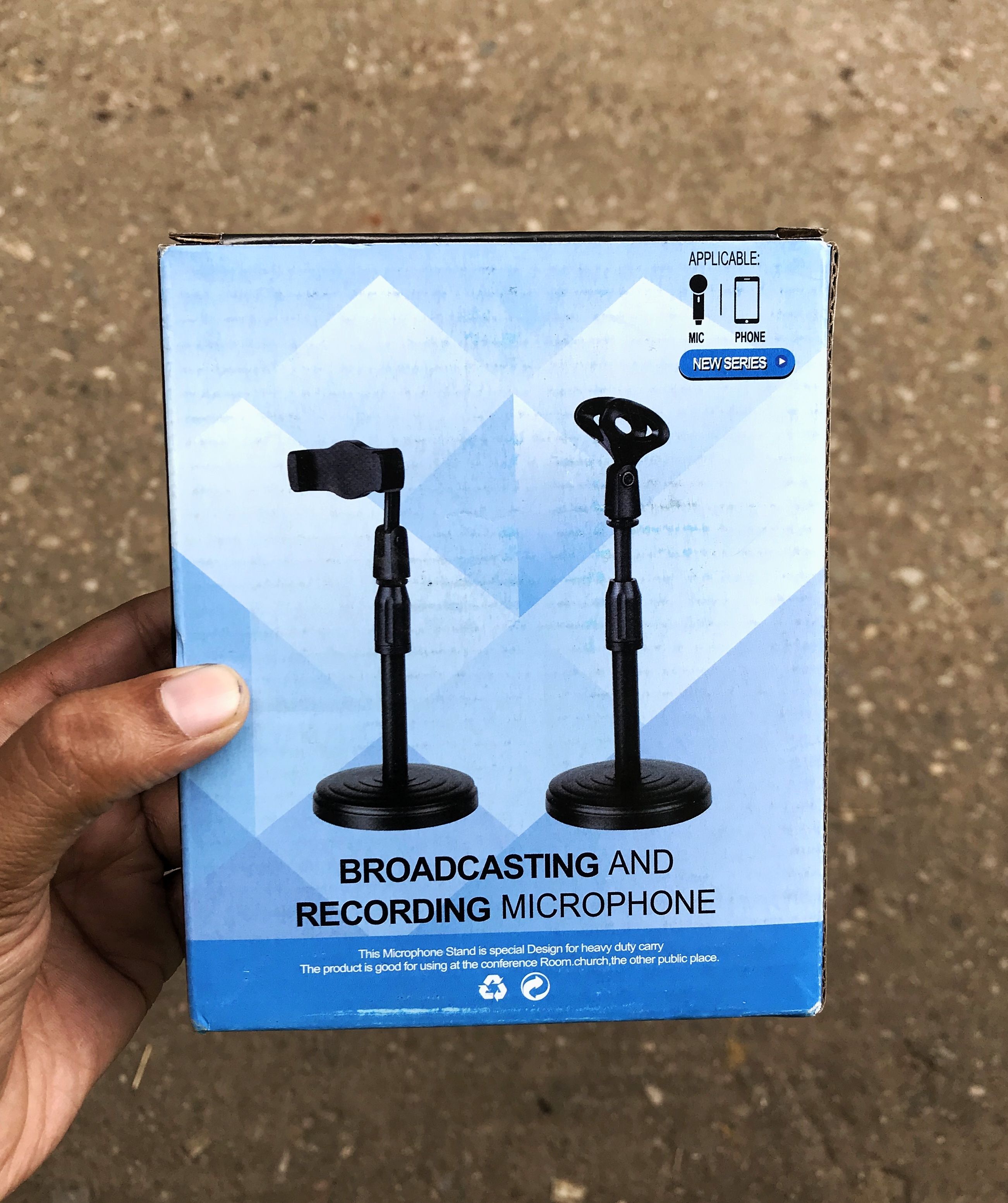 Broadcast and recording stand for Mike and Mobile