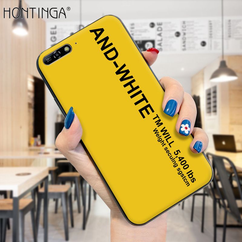 Hontinga for Huawei Y6 2018 Case Simple Generous Clean Color Girls Boys Cases Shockproof Soft Silicone TPU Phone Cover