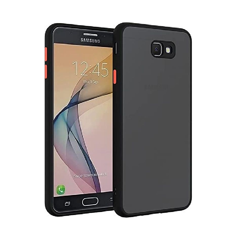 Samsung Galaxy J7 Prime Smoky ShockProof Rubber Bumper Hard Back Case Back Cover