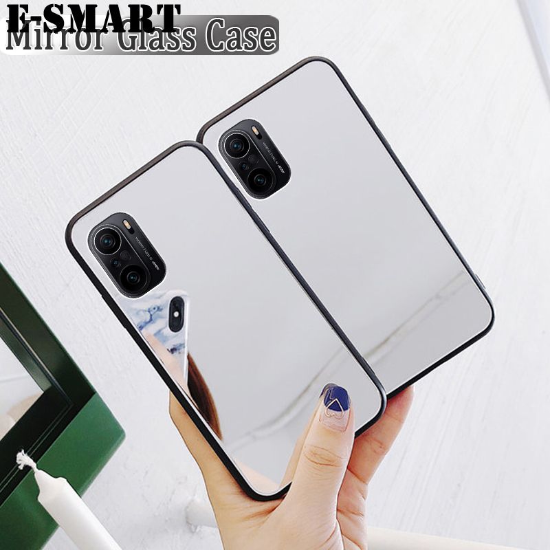 Phone Case Xiaomi Mi 11X Luxury Plating Clear View Mirror Soft Phone Case Xiaomi Mi 11X Cosmetic Mirror Cases
