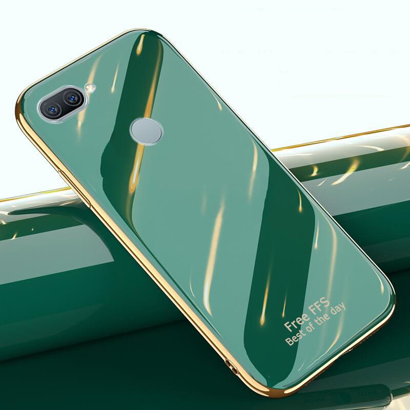 Casinglee For OPPO A11K Back Cover Silicone Soft Cases Electroplated Avocado Green Glitter Full Protector Cases OPPO A11K Case