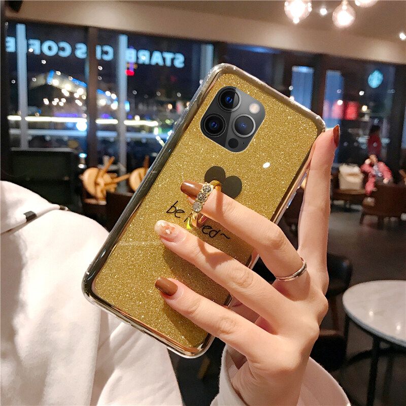 For iPhone 11 Back Cover Soft Be Loved Couple Phone Cases for iPhone11 Ring Holder Case
