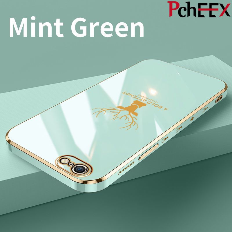 For Apple iPhone 6 / 6s Phone Case, Aesthetic Drop Resistant Straight Edge Electroplated Soft Shell