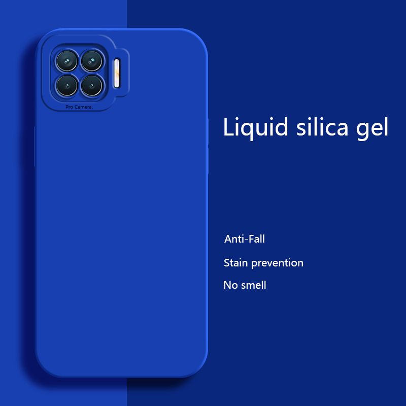 Olige Case For OPPO A93 Reno 4F F17 Pro Case Liquid Silicone Matte Shockproof Camera Protiction Soft Phone Cover