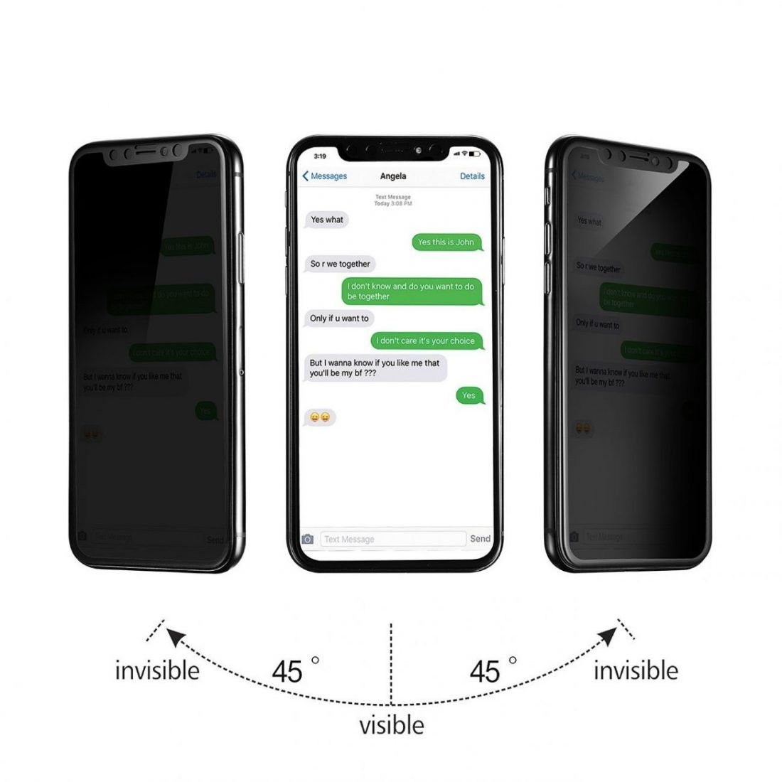 For iPhone 13 pro max/13 pro/13/13 mini /12 PRO MAX /12 pro/12/12 mini/ 11 pro max/11 pro /11/Xs max/Xs/X/Xr privacy Hardness Tempered Glass Screen Protectors
