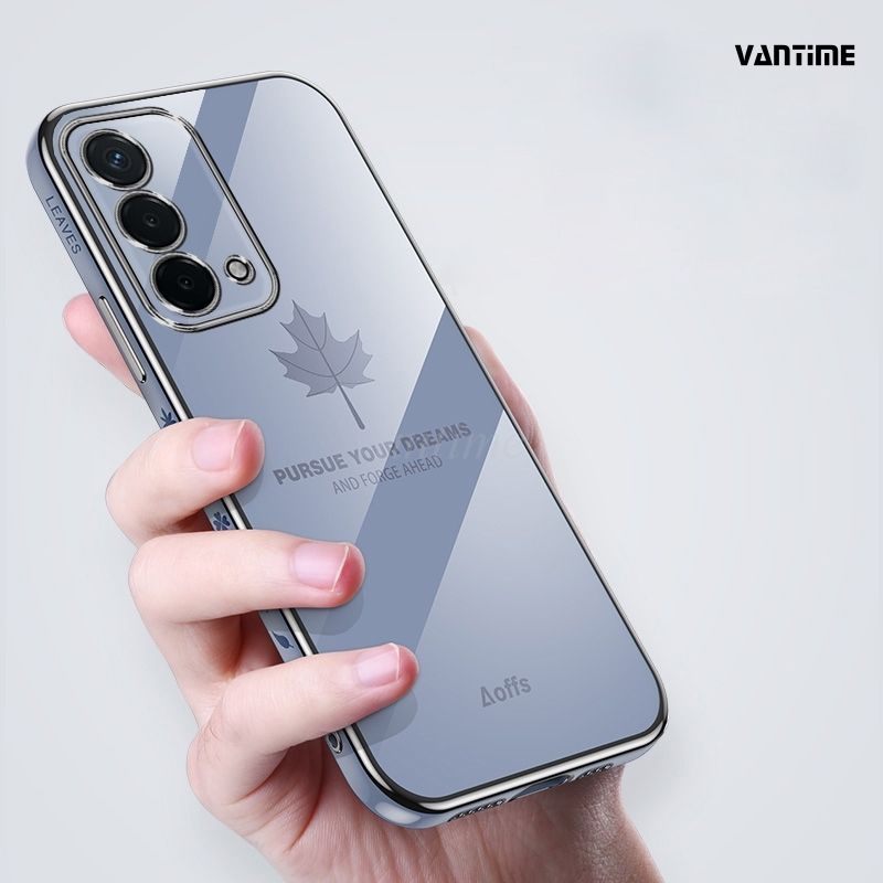 Vantime for OPPO F19 / OPPO A95 Case 6D Plating Frame Shiny Bling Back Camera Protect Cover