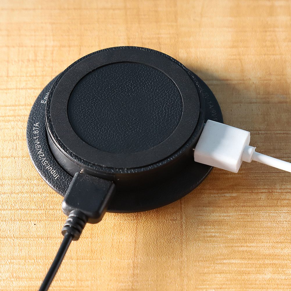 Rise Fall Wireless Charger Double USB Desktop 3 In 1 for Home Office