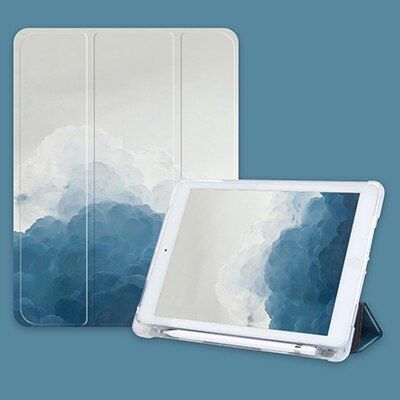 for iPad Air 4 Case 10.9‘’ with Pencil Holder Cute Protective Trifold Tablets Cover Case for iPad Air 4th Generation 2020