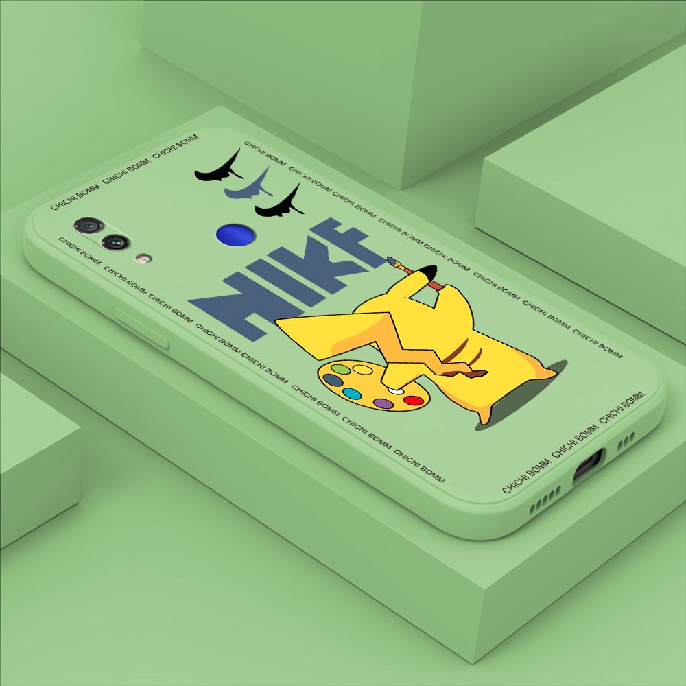 Hontinga for Redmi Note7 Case Fashion Cartoon Animals Phone Case Phone Case Soft Square Edge Silicone Cases Full Lens Cover Shockproof Protection Cover