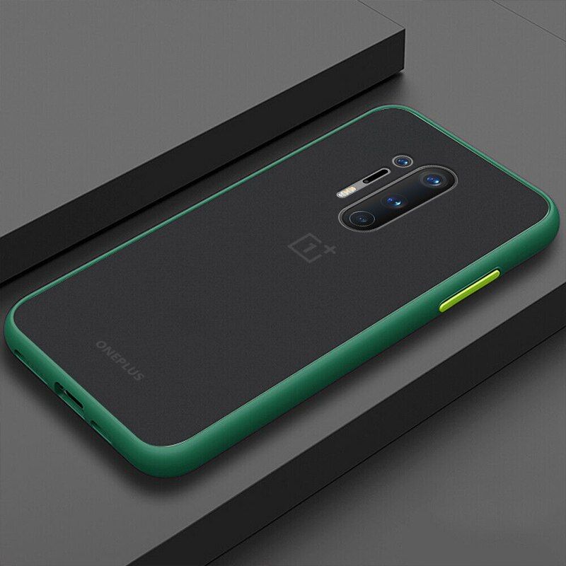 LOVECOM Mint Hybrid Simple Matte Bumper Phone Case For One Plus 7 8 9 Pro 6T 7T 8T Shockproof Soft Silicone Clear Cover Case