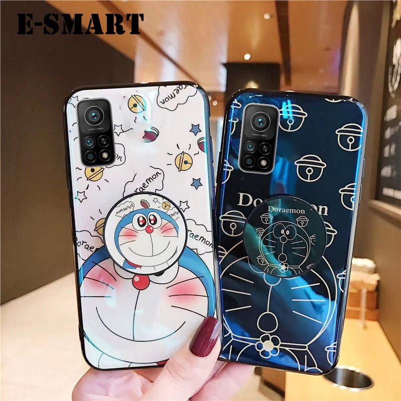 Phone Case Poco X4 Pro 5G Back Cover Cute 3D Cartoon Blue Light Happy Doraemon Soft Couple Cases Stand Holder for Mi Poco X4 Pro 5G Case