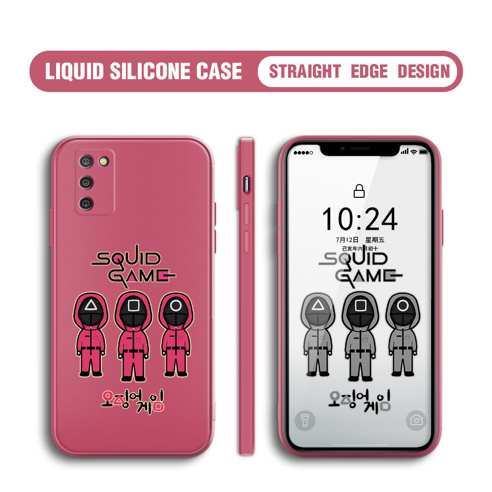 UCUC for Samsung Galaxy A02S Case Trend Cartoon Korean Squid Phone Cover Liquid Silicone Case Phone Protective Case