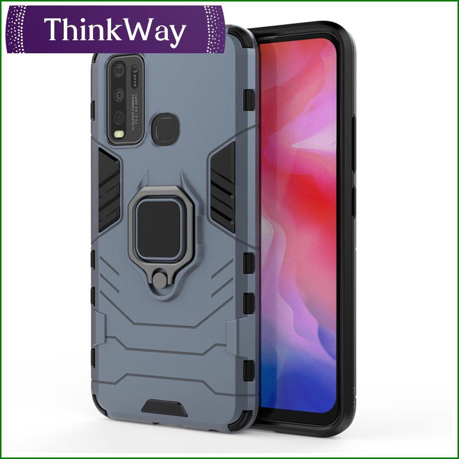 Shockproof Hard Magnetic Ring Phone Stand Case Casing For VIVO iQOO5 5G & VIVO iQOO5 Pro 5G