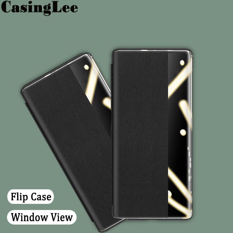 Casinglee For Huawei Y7P Case Smart View Phone Back Cover for Huawei Y7P Flip Case Window View Flip Leather Phone cases Autosleep