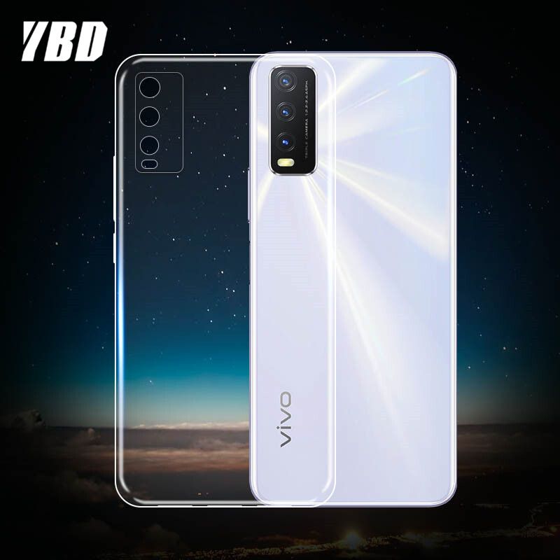Vivo Y20 /Y12s/Y20a/Y20i/Y20G/Y20A/Y20 2021 Camera Protection Premium Silicone Case Crystal Clear Soft TPU Ultra-Thin Transparent Flexible Protective Mobile Phone Back Cover