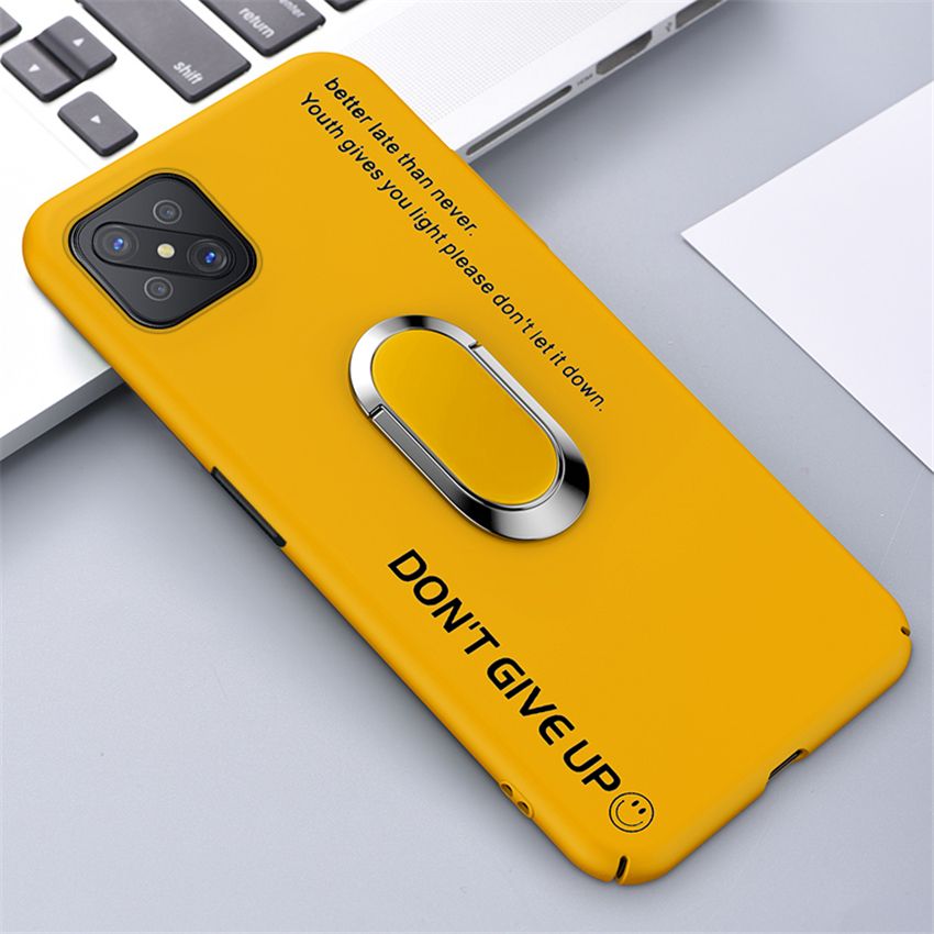 lthmy Ultra-thin Colorful Matte Hard PC Phone Case For OPPO A92s Magnetic Stand Cute Frosted Cover