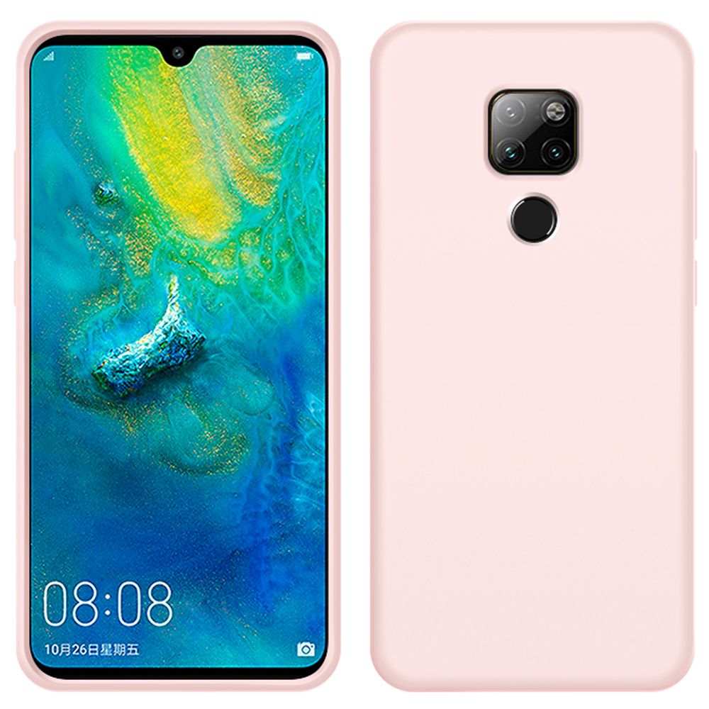 For Huawei Mate 20 X Slim Liquid Silicone Soft Gel Rubber Shockproof Anti-Scratch Protective Case Cover