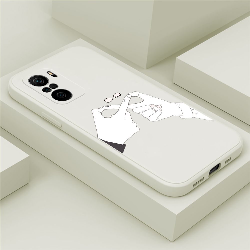 ZeroQiQi for Xiaomi Poco F3/K40/K40 Pro Back Cover Mobius Ring Ultra Thin Soft Luxury Square Multicolor Liquid Silicone Phone Case