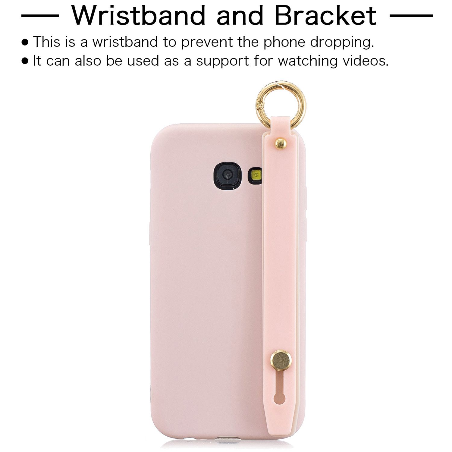 Yfashion For  J4 PLUS ple Solid Color c Wrist Rope Stand Matte PU Anti-scratch Non-slip Protective Cover Back Case