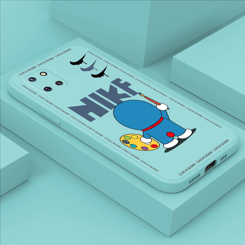 Hontinga for Samsung Note10 Lite Case Fashion Cat Phone Case Phone Case Soft Square Edge Silicone Cases Full Lens Cover Shockproof Protection Cover