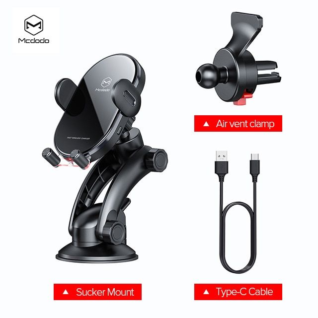 Mcdodo 15W Car Phone Holder Qi Wireless Charger Automatic Gravity Air Vent Clip Stand For iPhone 11 X Huawei xiaoSamsung S10
