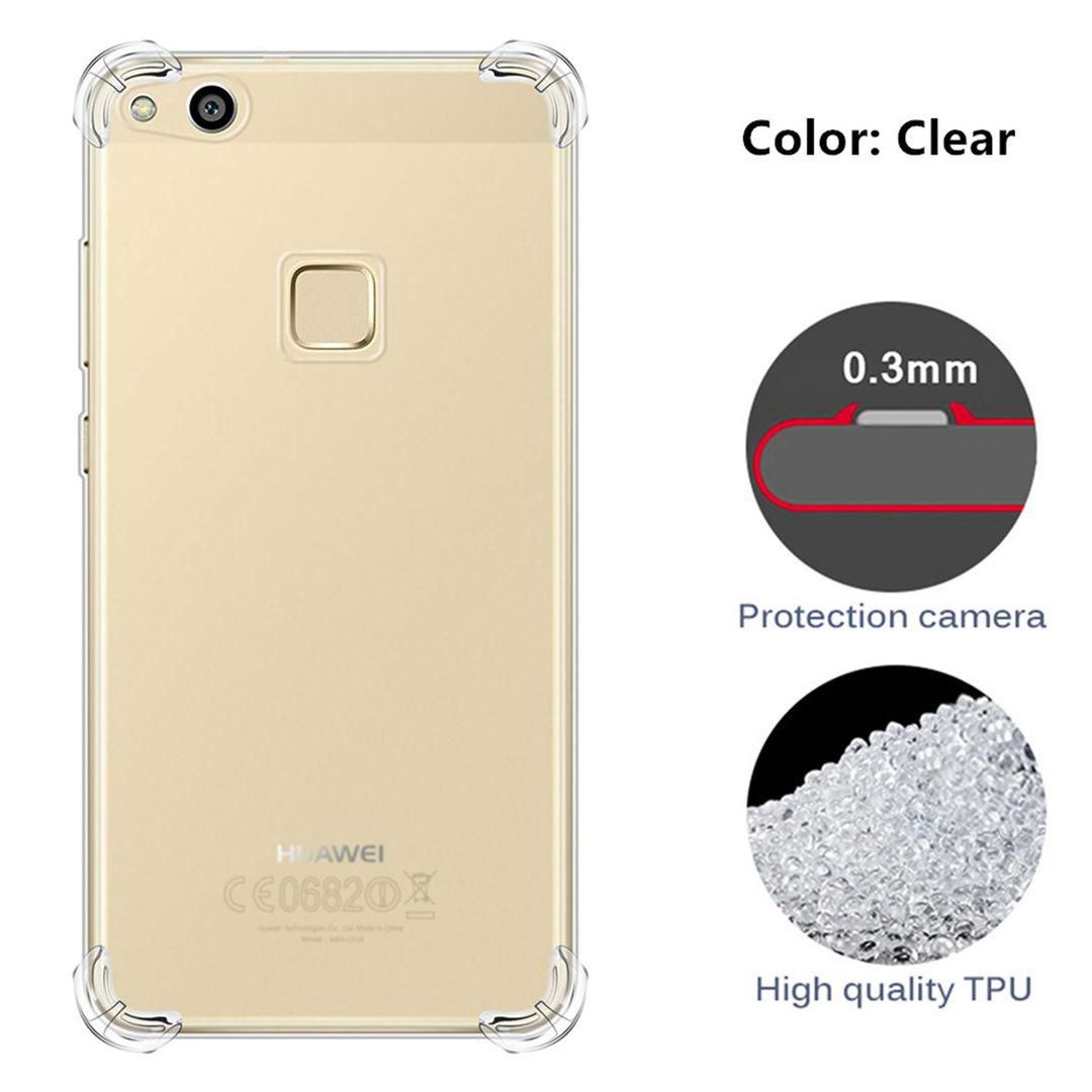 Huawei P8 Lite (2017) / Honor 8 Lite Transparent Soft Silicone TPU Back Cover Clear 360º Anti Shock Protective Buffer Phone Casing