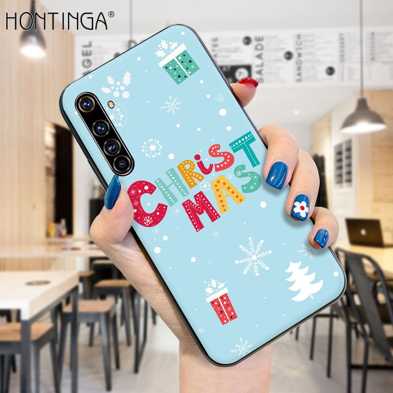 Hontinga for Realme X50 Pro 5G Case Merry Christmas Gifts for Girls Boys Phone Cover Shockproof Soft Silicone TPU Cases