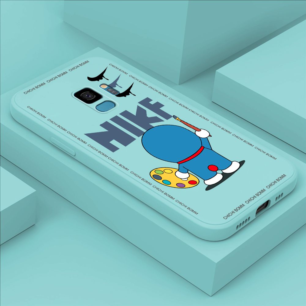 Hontinga for Samsung S9 Case Fashion Cat Phone Case Phone Case Soft Square Edge Silicone Cases Full Lens Cover Shockproof Protection Cover