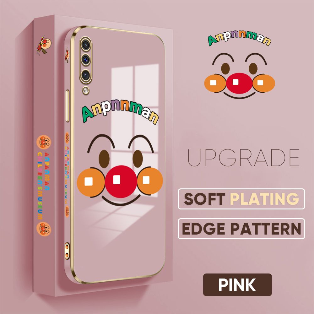 TA for Samsung Galaxy A50 A30S A50S Back Cover + Free Lanyard Bread Superman Luxury 6D Plating Case Side Pattern Soft Silicone Square Phone Cases