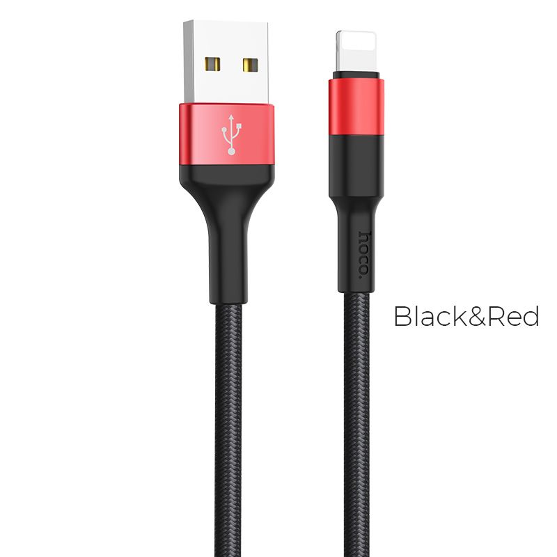 Hoco X26 Rapid Charging  Lighting Data Cable - 1M - Black