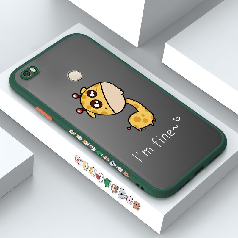 ZeroQiQi for Xiaomi Max Case Cute Funny Giraffe Side Printing Cover Frosted Ultra Thin Protective Anti Fall Phone Case